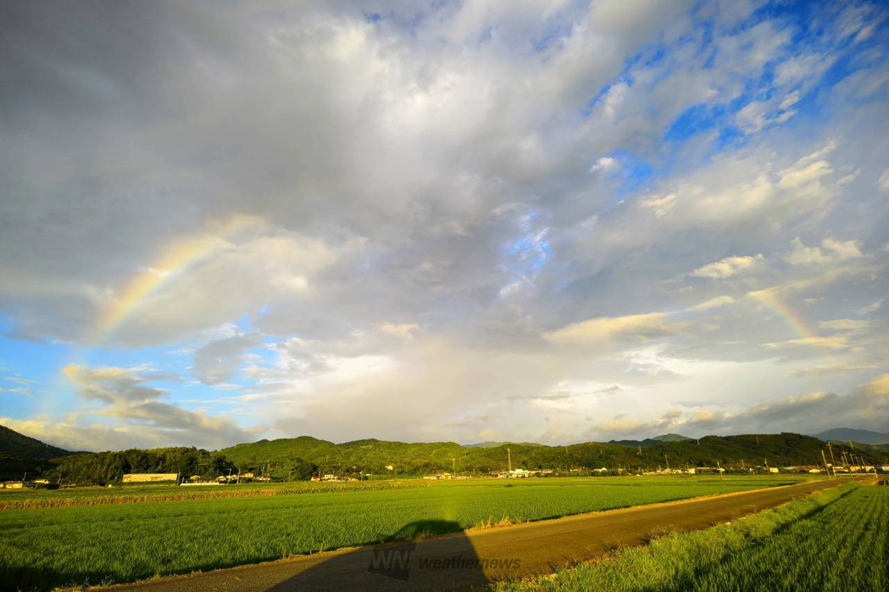 雨上がりの空に虹 注目の空の写真 ウェザーニュース