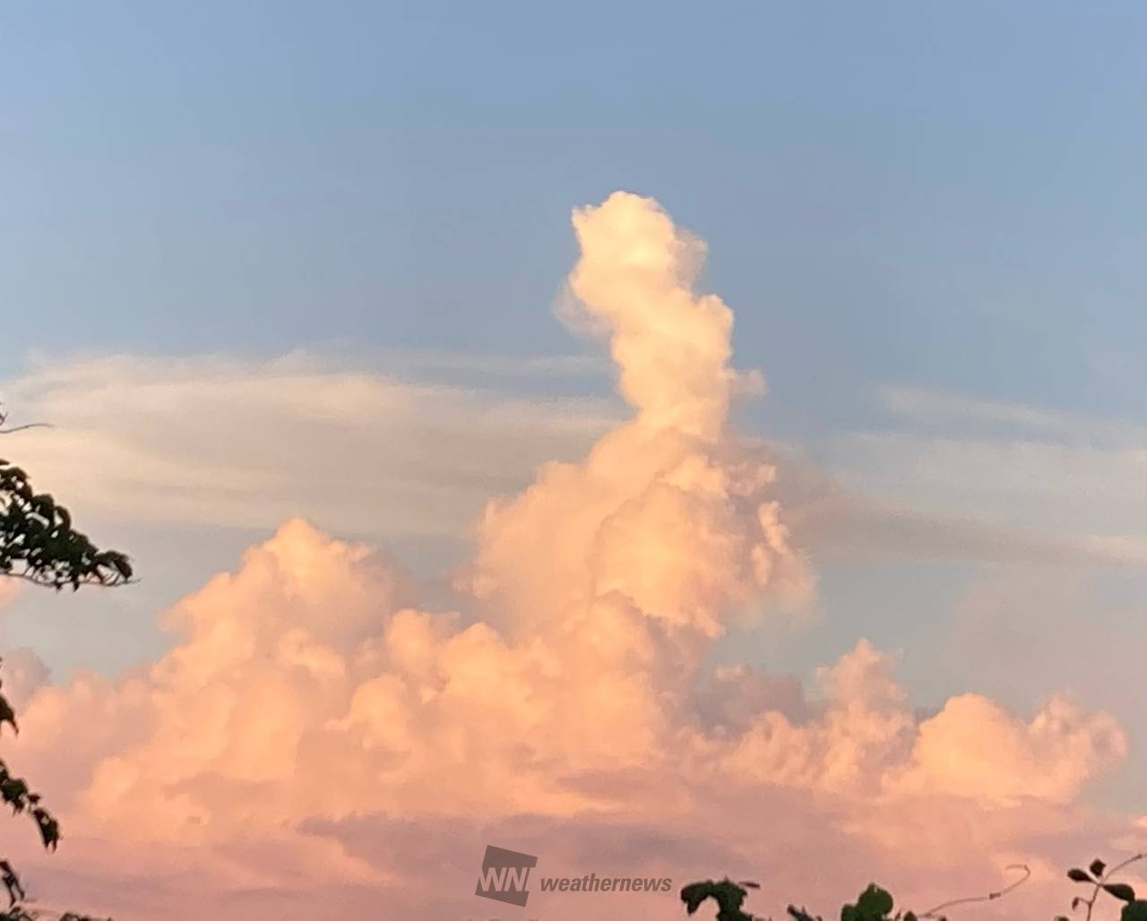 朝焼けに染まるモクモク雲 注目の空の写真 ウェザーニュース
