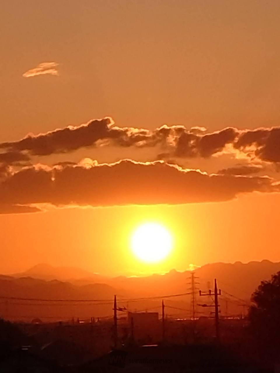 綺麗な夕日🌇 注目の空の写真 ウェザーニュース