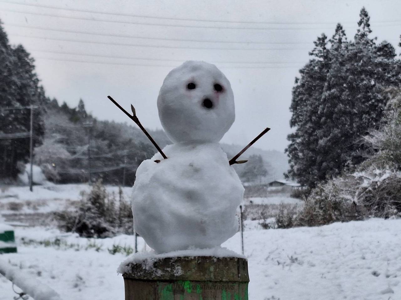 雪だるま作ろ～う♪ 注目の空の写真 ウェザーニュース