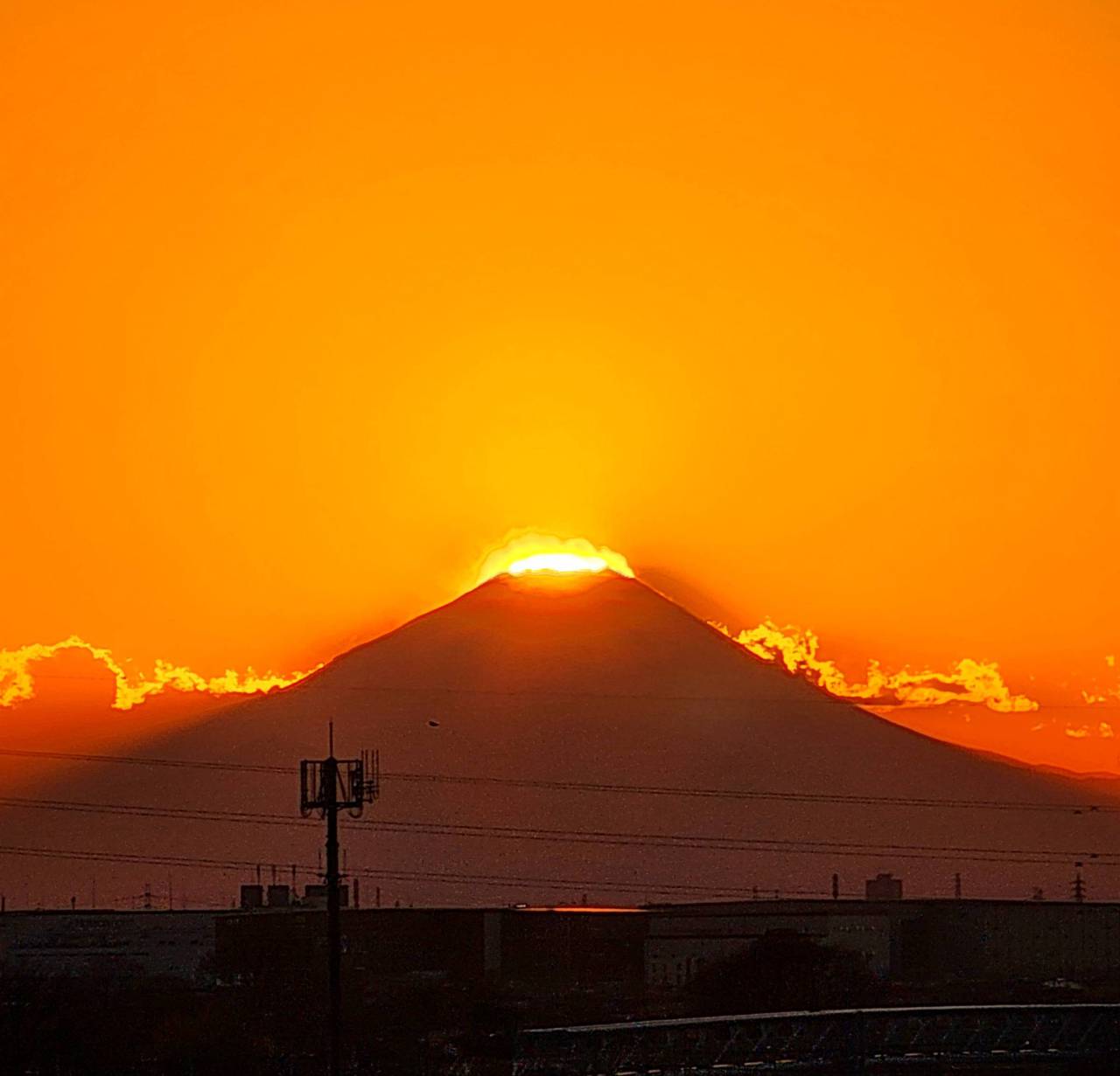 ダイヤモンド富士見えた 注目の空の写真 ウェザーニュース