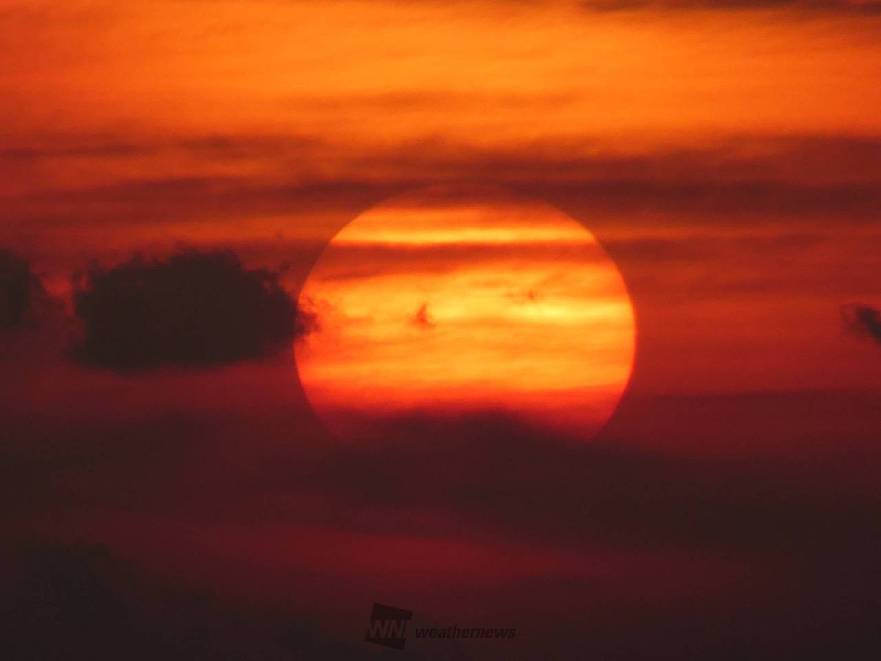 オレンジ夕焼けタイム 注目の空の写真 ウェザーニュース