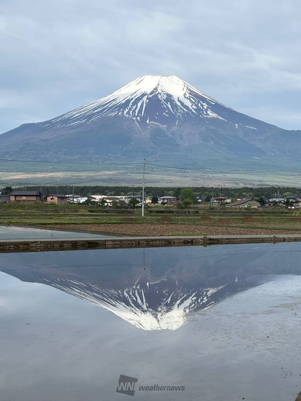 水田に映る景色 注目の空の写真 ウェザーニュース