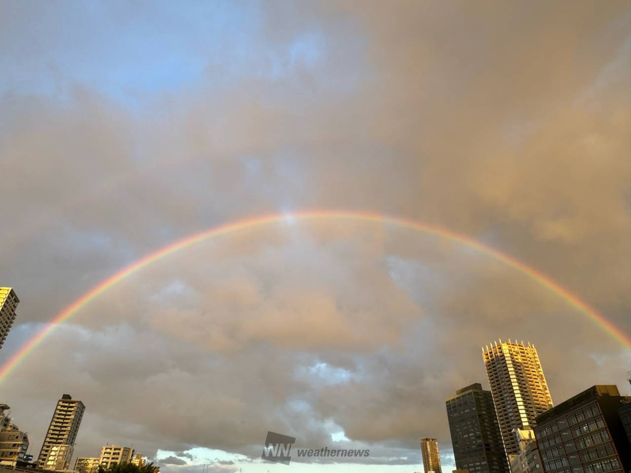 濃いダブルレインボー 注目の空の写真 ウェザーニュース