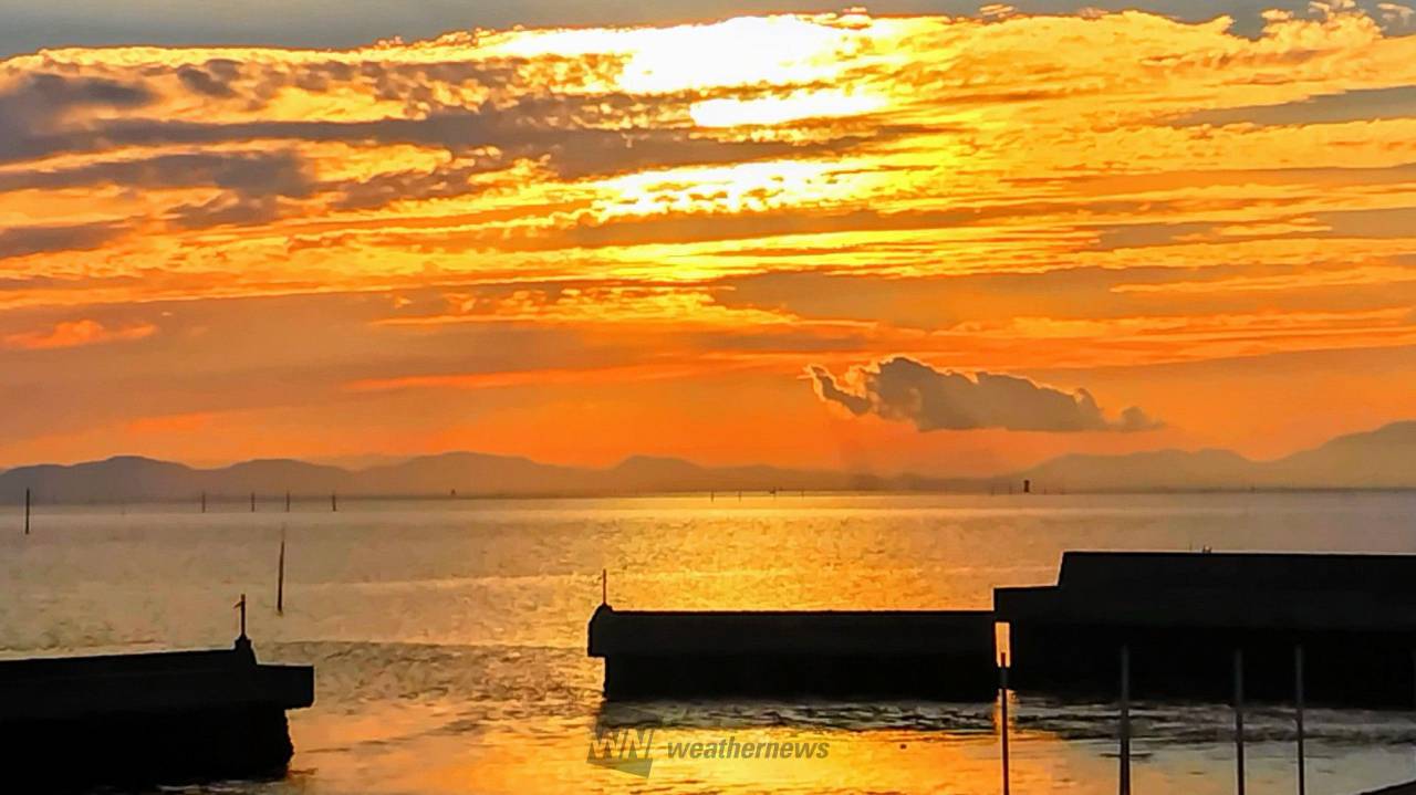 5月最後の夕日・夕焼け 注目の空の写真 ウェザーニュース