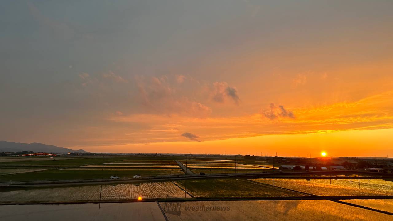 5月最後の夕日・夕焼け 注目の空の写真 ウェザーニュース