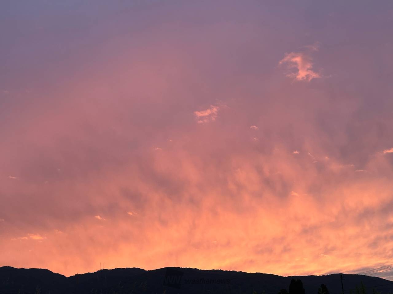 5月最後の夕日・夕焼け 注目の空の写真 ウェザーニュース