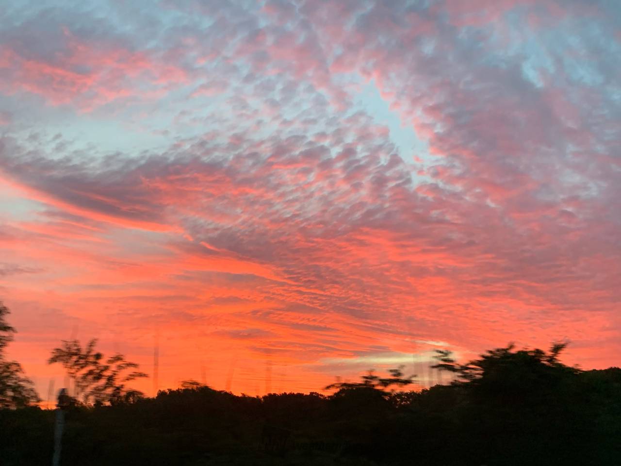 燃えるような朝焼け 注目の空の写真 ウェザーニュース