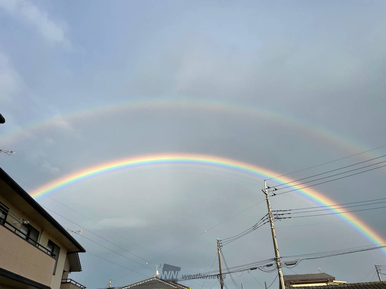 関東 夏至の夕空に二重の虹 注目の空の写真 ウェザーニュース