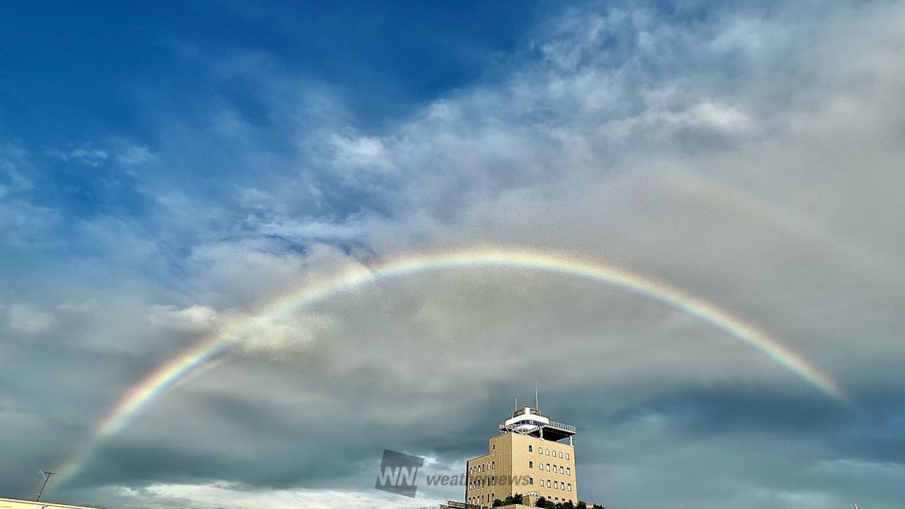 関東 夏至の夕空に二重の虹 注目の空の写真 ウェザーニュース