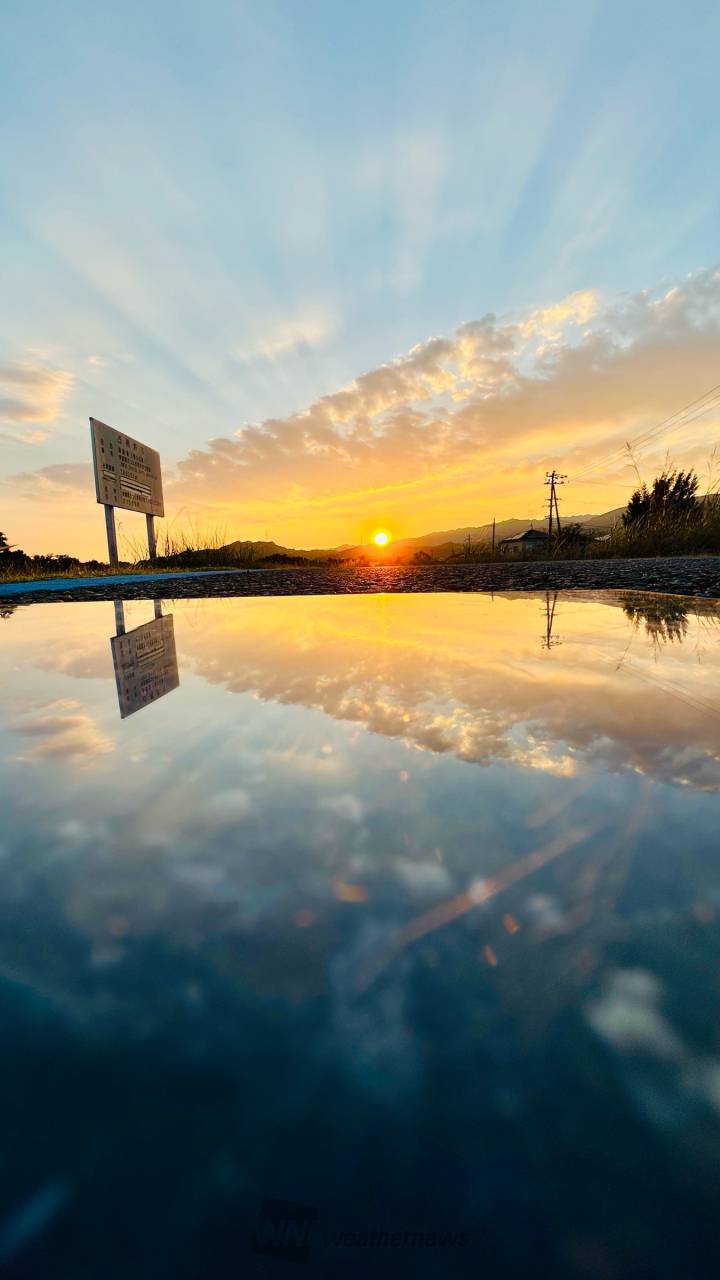 8月最初の夕焼け空 注目の空の写真 ウェザーニュース