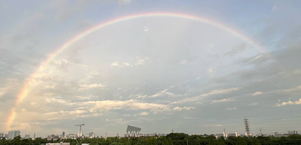 朝虹を発見 注目の空の写真 ウェザーニュース