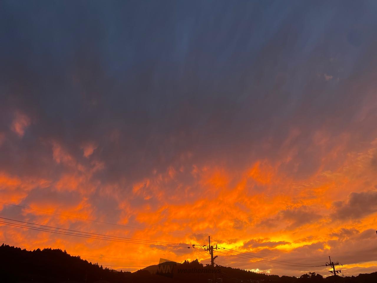 目を惹く夕焼け 注目の空の写真 ウェザーニュース