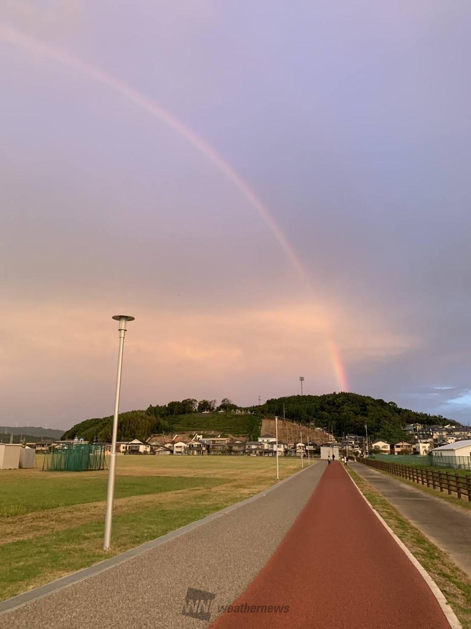 熊本で朝虹が出現🌈 注目の空の写真 ウェザーニュース