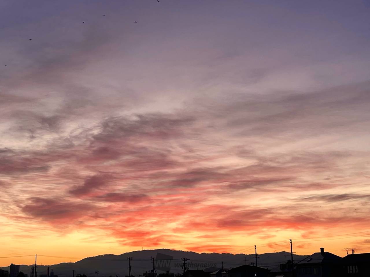 11月スタートの朝焼け 注目の空の写真 ウェザーニュース