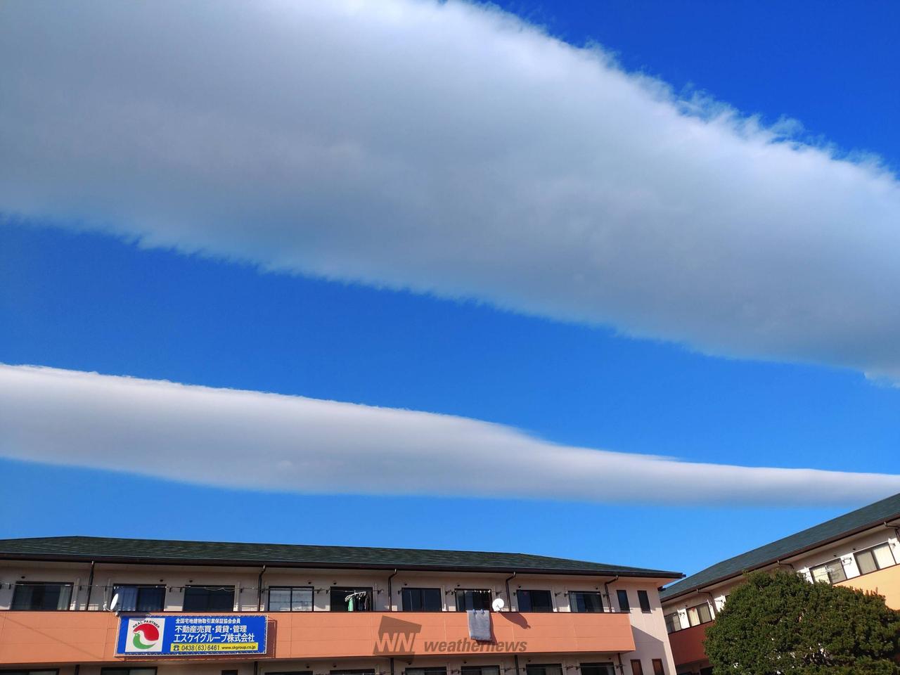なが〜く伸びる雲 注目の空の写真 ウェザーニュース