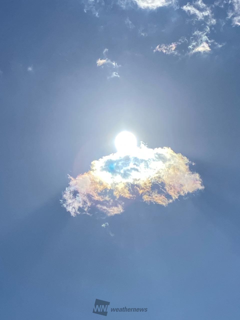 虹色の雲「彩雲」出現 注目の空の写真 ウェザーニュース