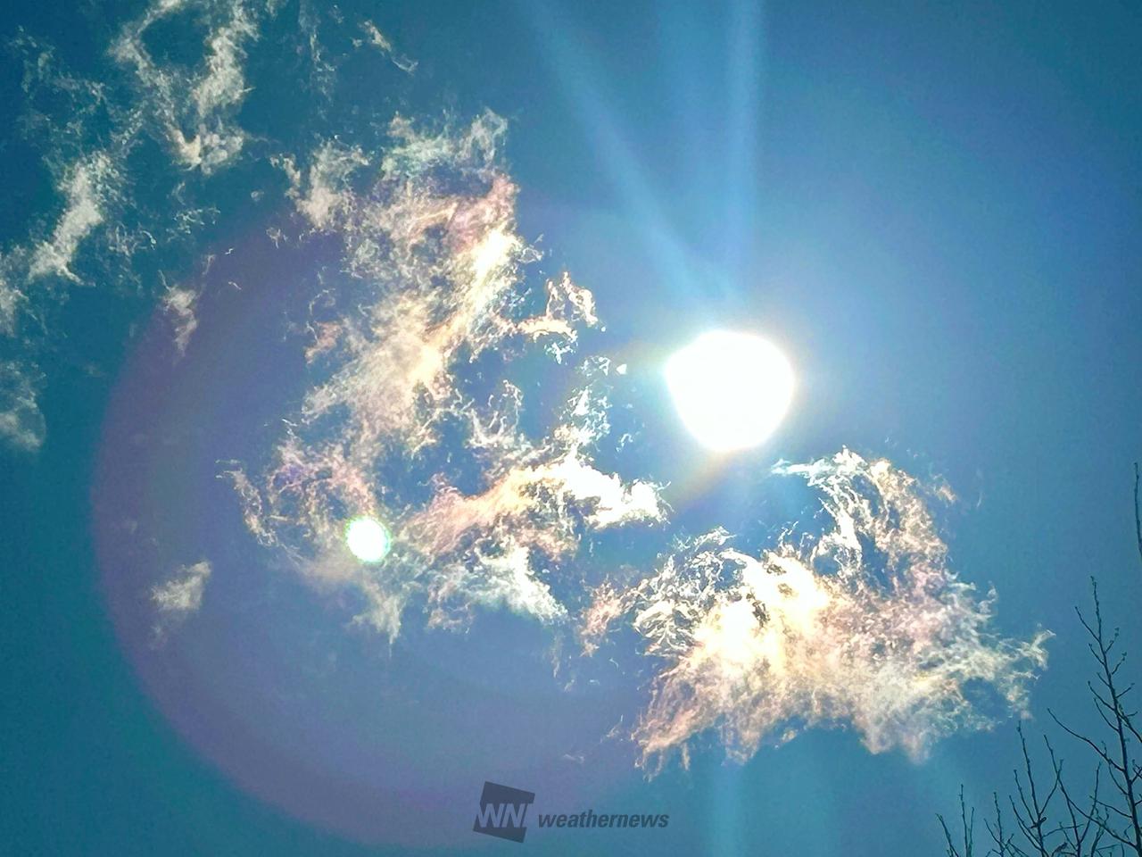 虹色の雲「彩雲」出現 注目の空の写真 ウェザーニュース