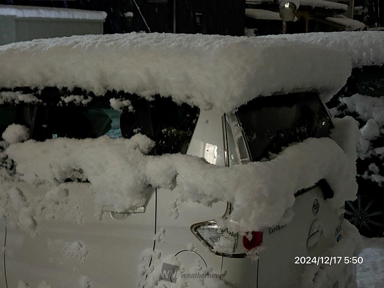 強まる雪、積雪の急増に注意 注目の空の写真 ウェザーニュース