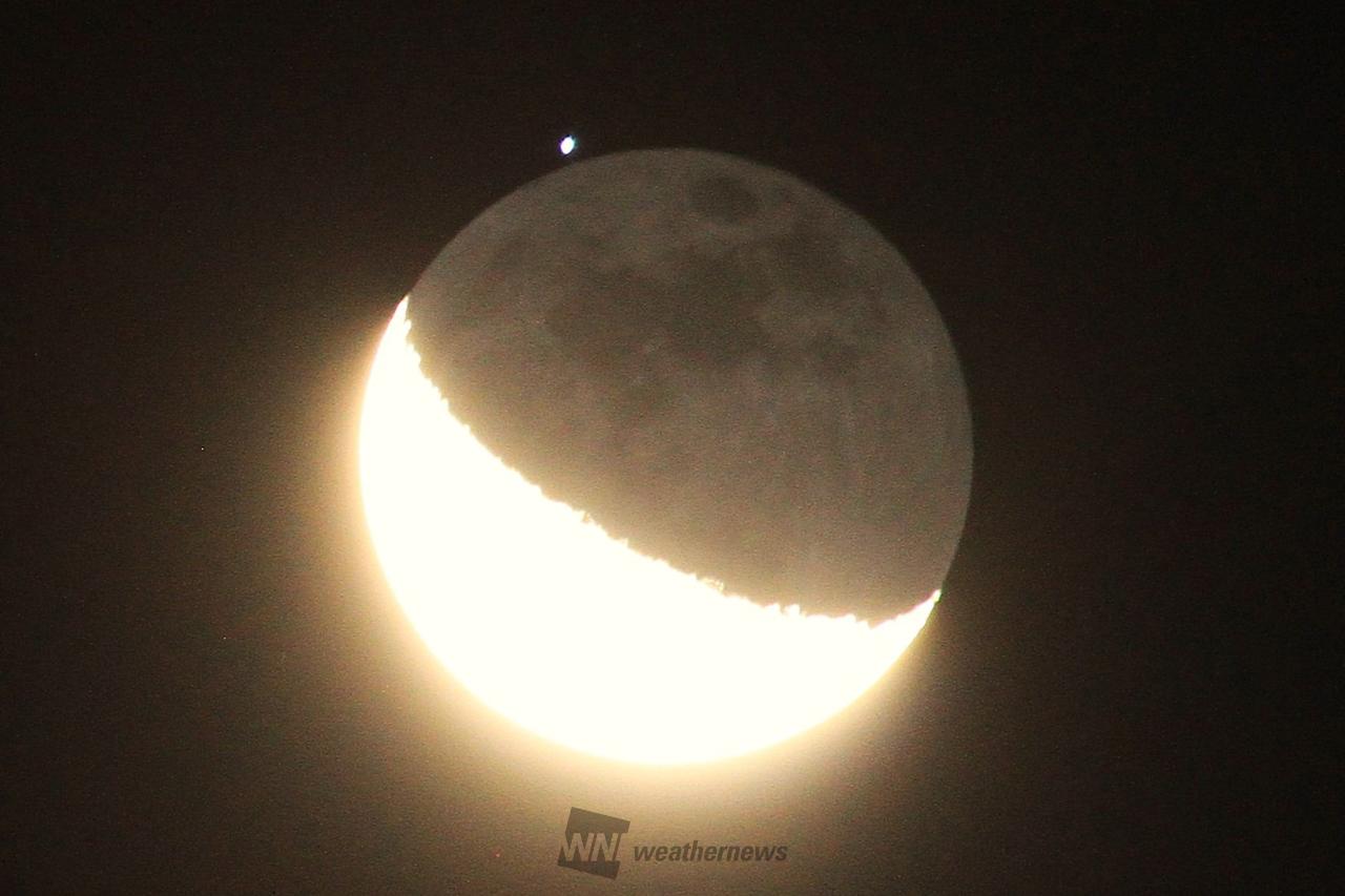 今日のお月様withスピカ 注目の空の写真 ウェザーニュース
