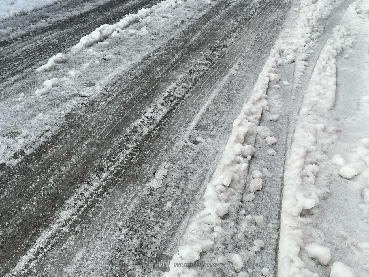 雪や雨が凍結しツルツル 路面状況に注意 注目の空の写真 ウェザーニュース