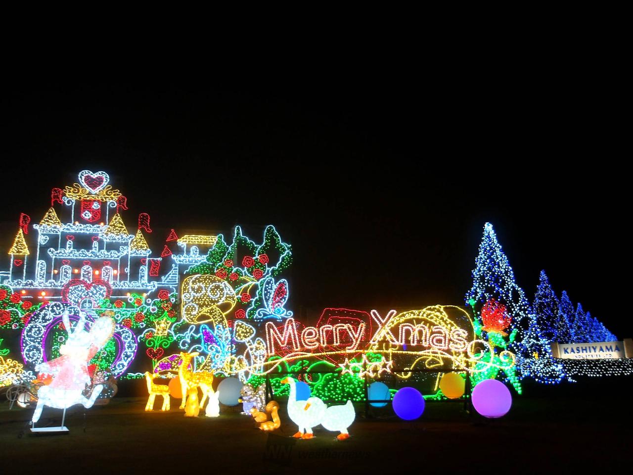佐久市 樫山工業のイルミ | 長野県小諸市 | KTR3108 | ウェザーニュース
