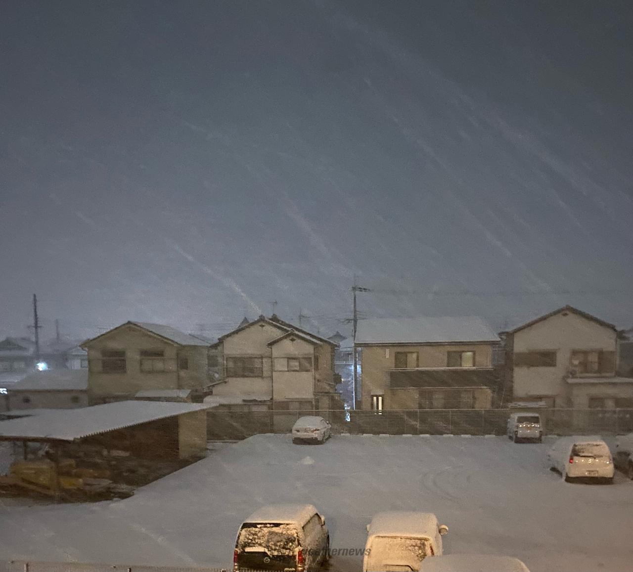 京滋・三重北部でも積雪 注目の空の写真 ウェザーニュース