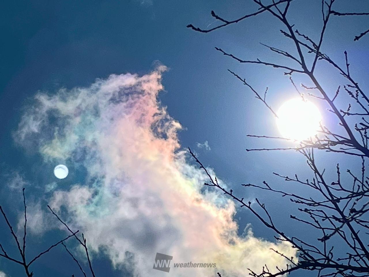 虹色の雲「彩雲」 注目の空の写真 ウェザーニュース
