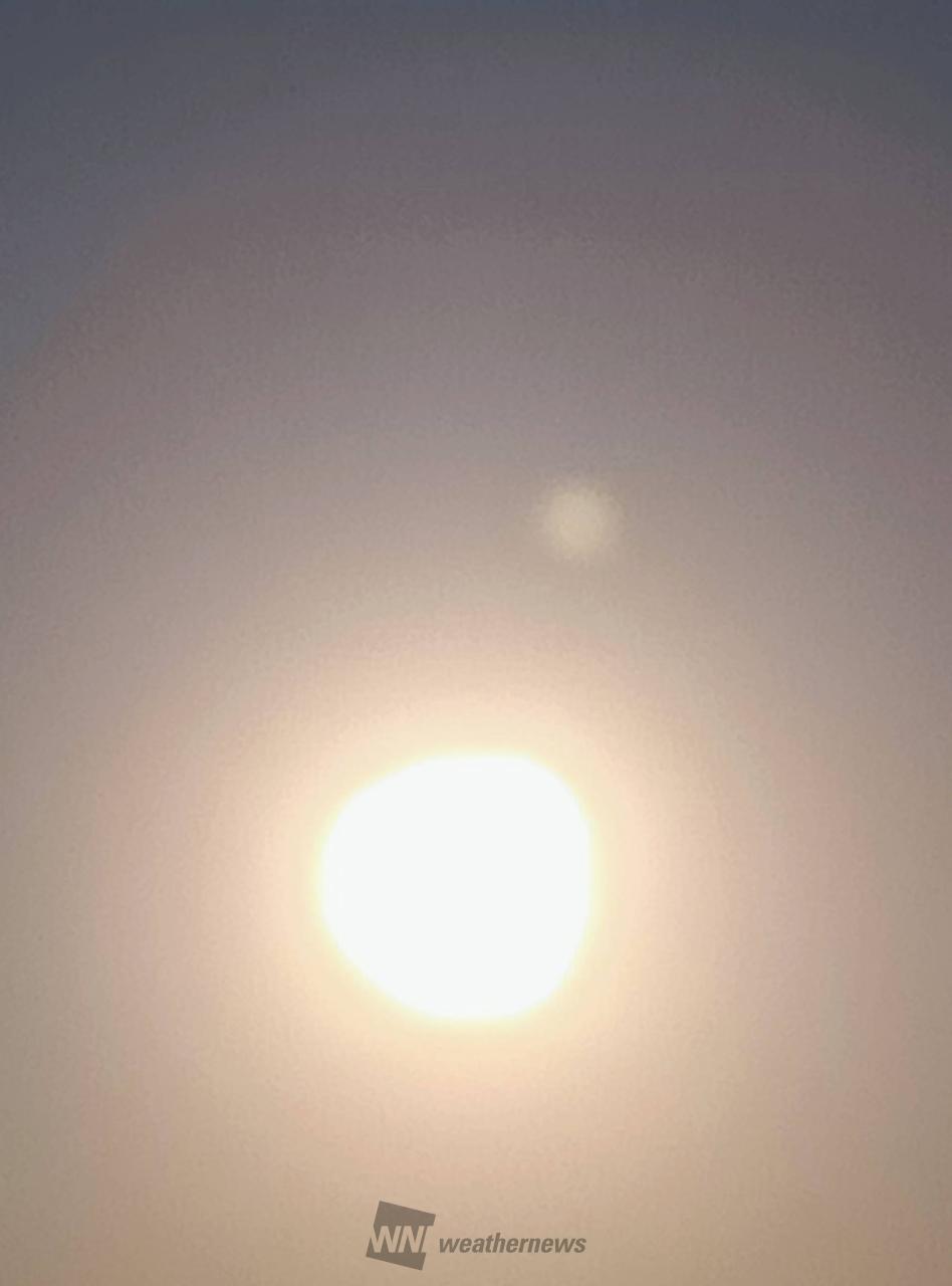 今日夕焼け薄っすら...