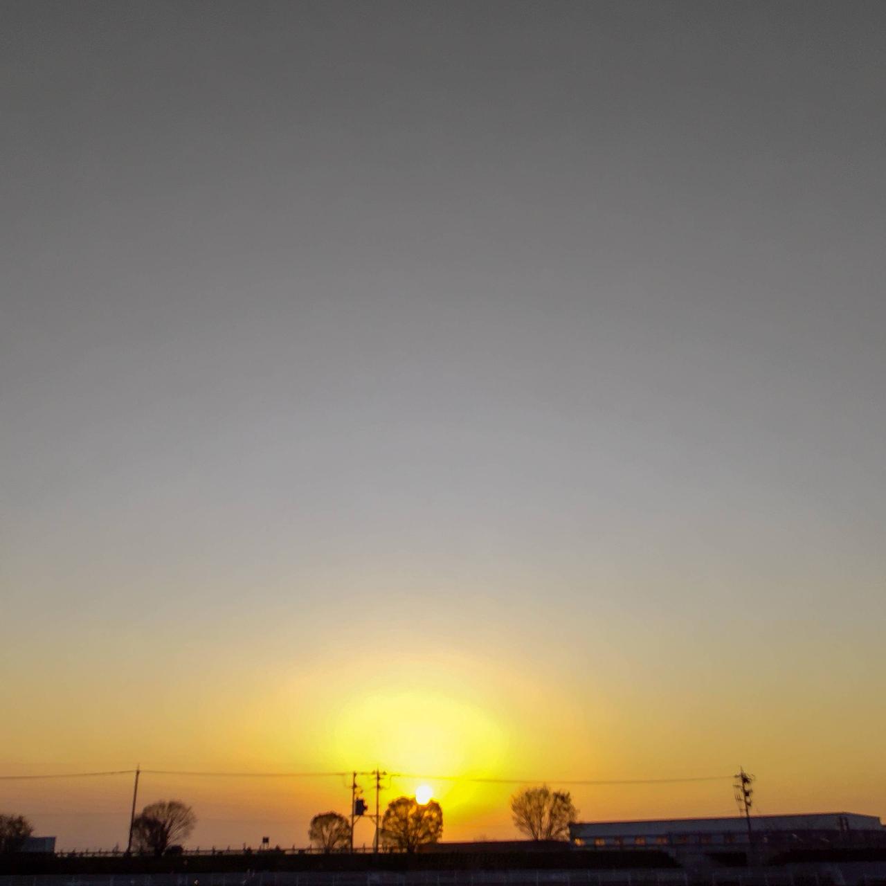 綺麗な夕暮れになり...