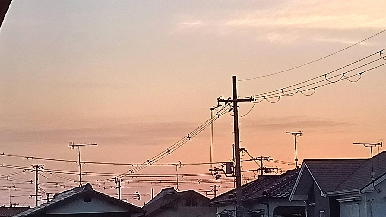 きれいな朝焼け🧡で...