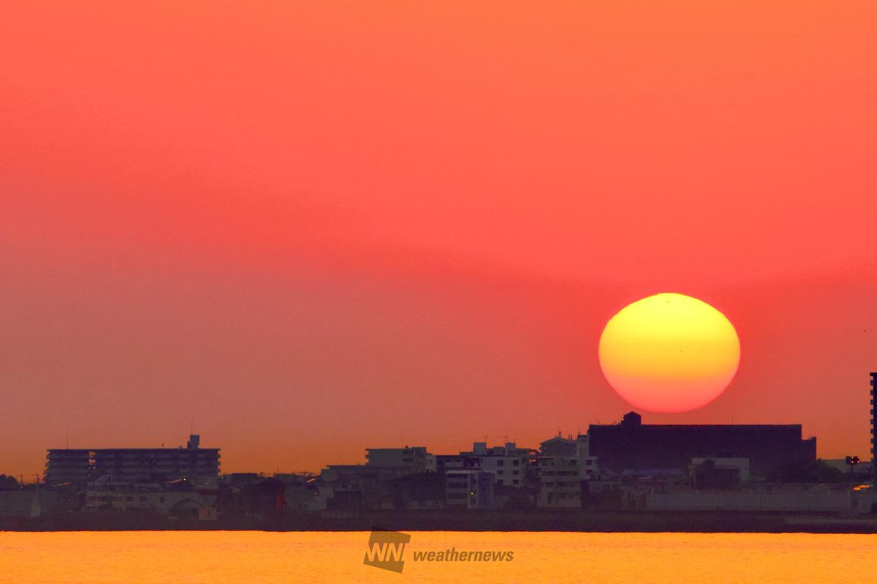 オレンジの夕焼け 注目の空の写真 ウェザーニュース
