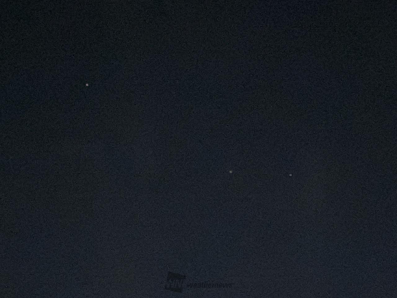 ふたご座と火星薄...