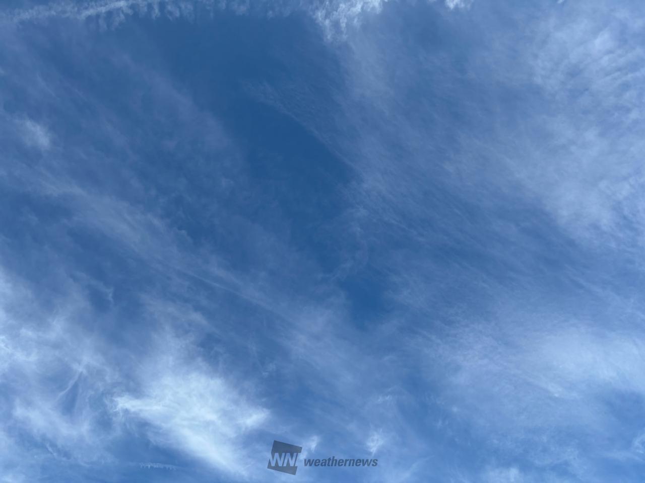 薄雲が広がっていま...