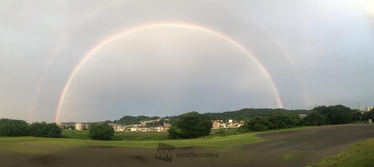 雨上がりの虹 注目の空の写真 ウェザーニュース