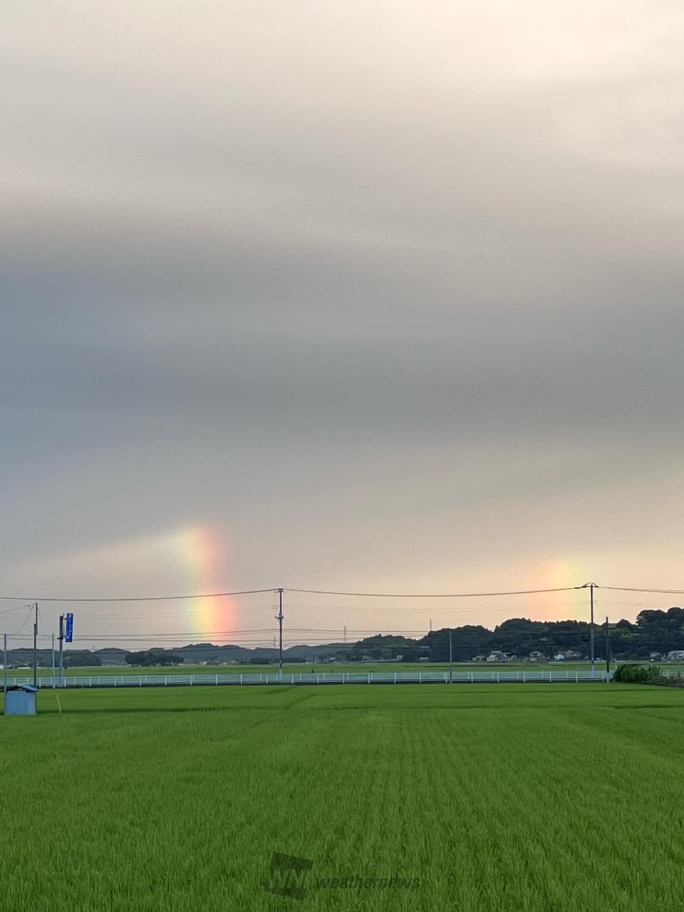 朝虹が出現🌈 ダブルレインボーも 注目の空の写真 ウェザーニュース