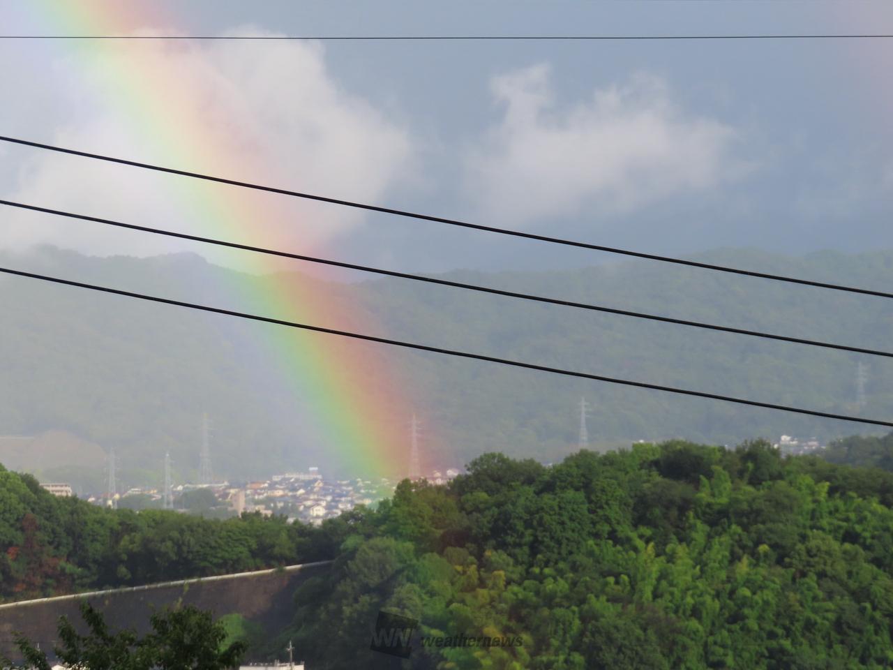 雨が降り虹がかかる 注目の空の写真 ウェザーニュース