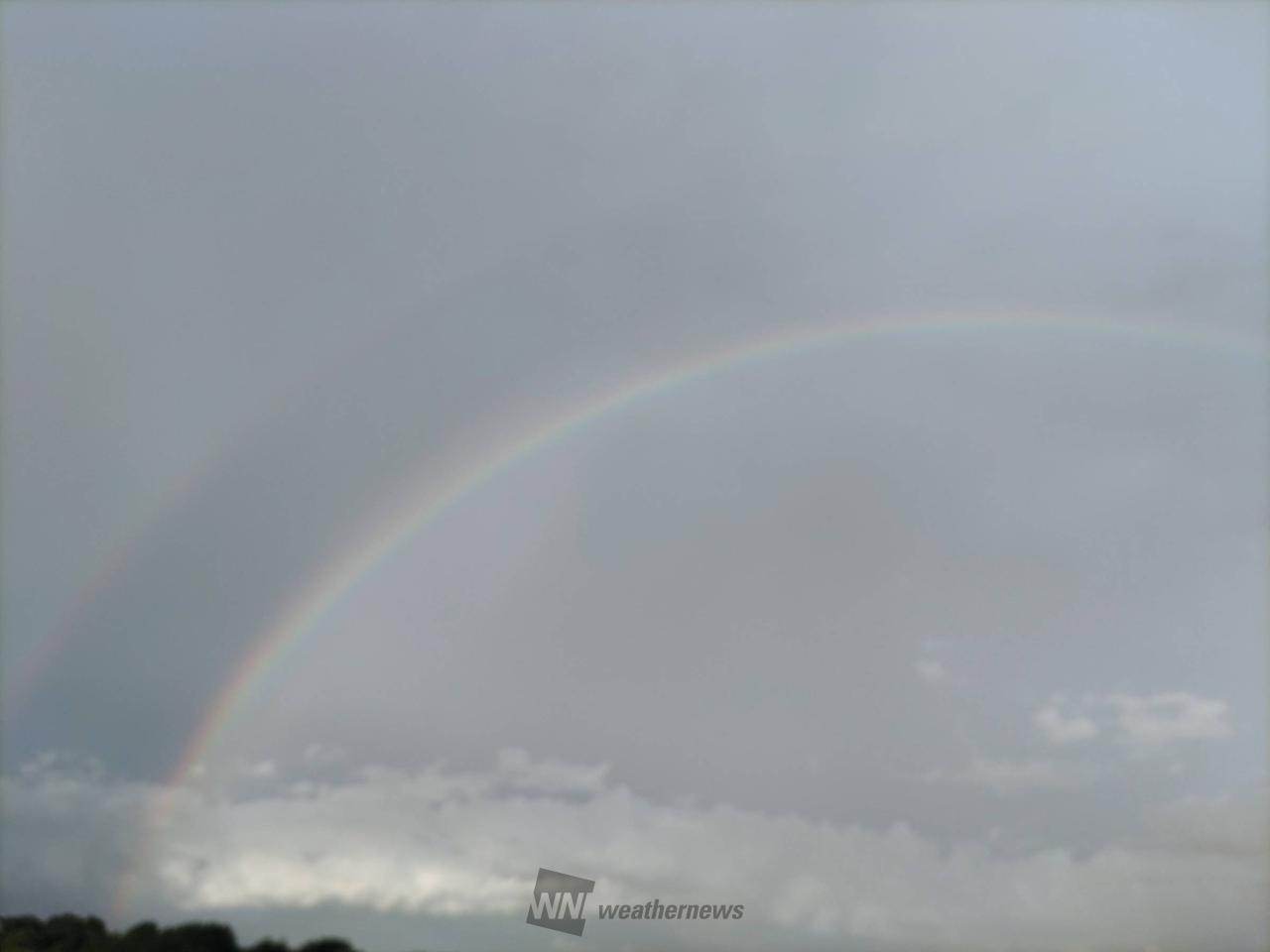 ダブルレインボー🌈 注目の空の写真 ウェザーニュース