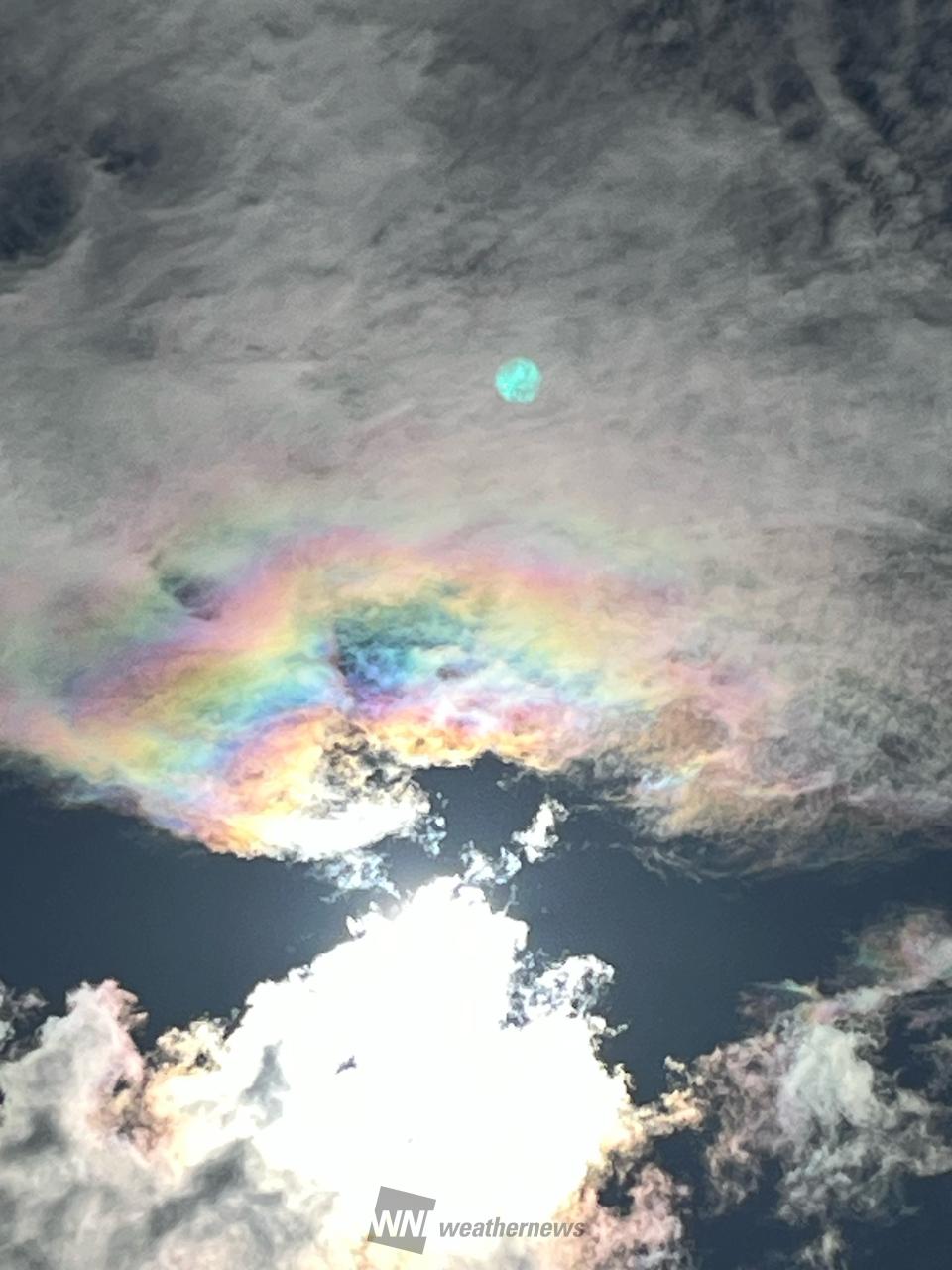 虹色の雲 注目の空の写真 ウェザーニュース
