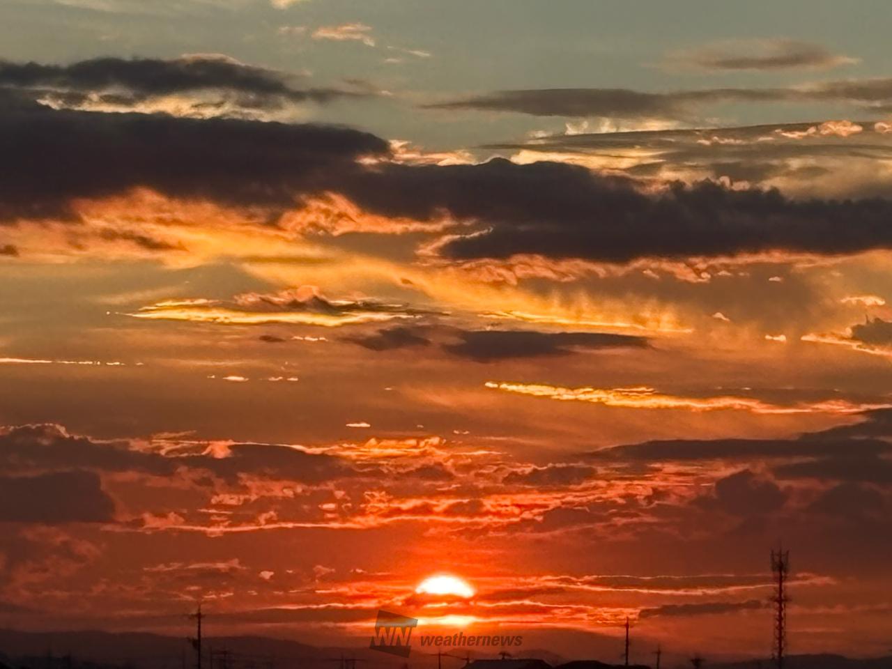 夕陽🌅 注目の空の写真 ウェザーニュース