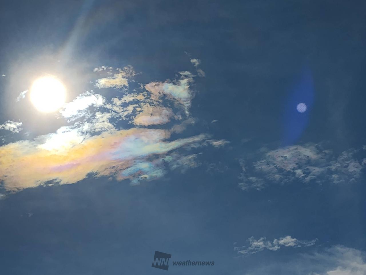 虹色に染まる雲 注目の空の写真 ウェザーニュース