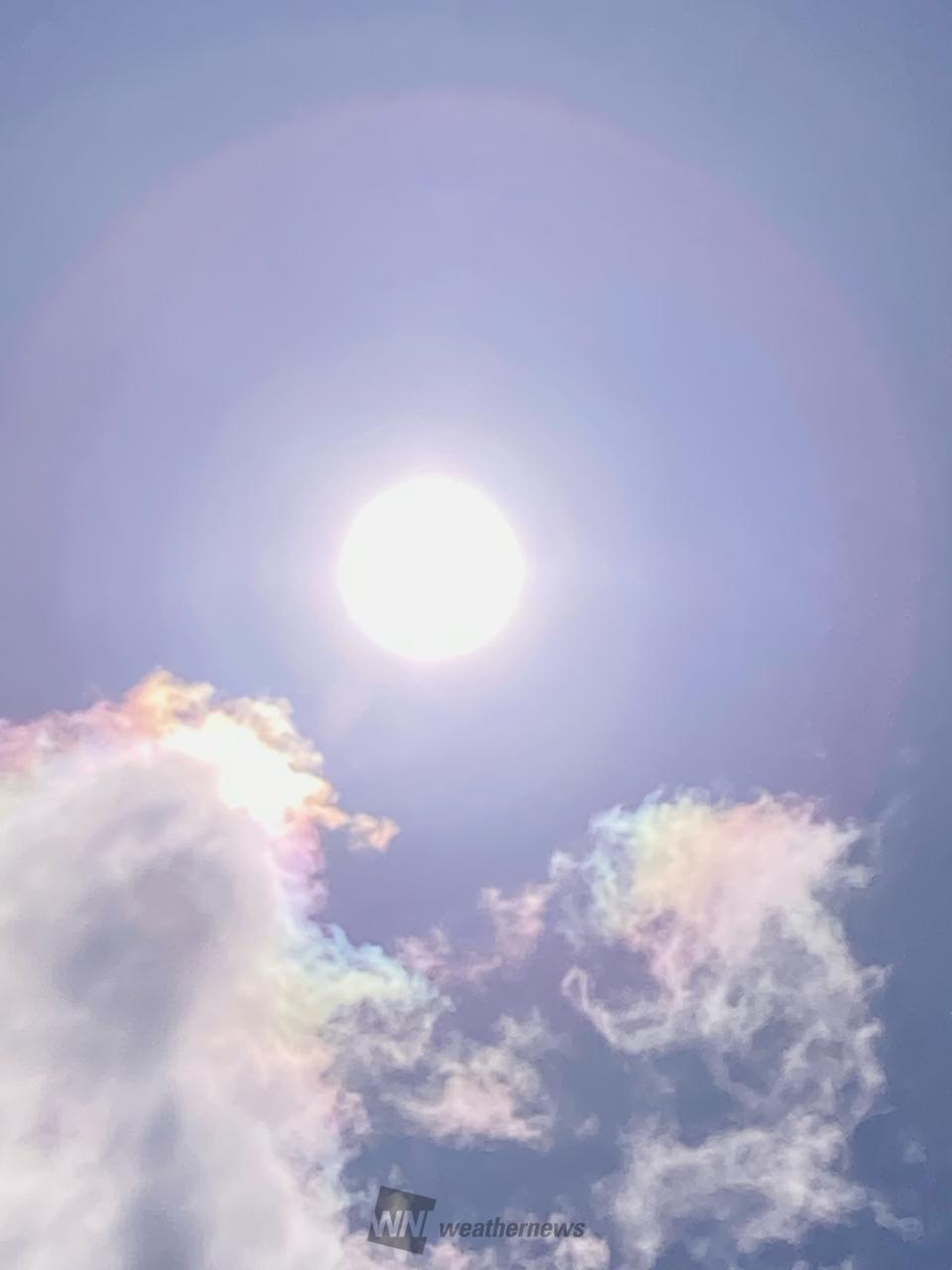 虹色に染まる雲 注目の空の写真 ウェザーニュース