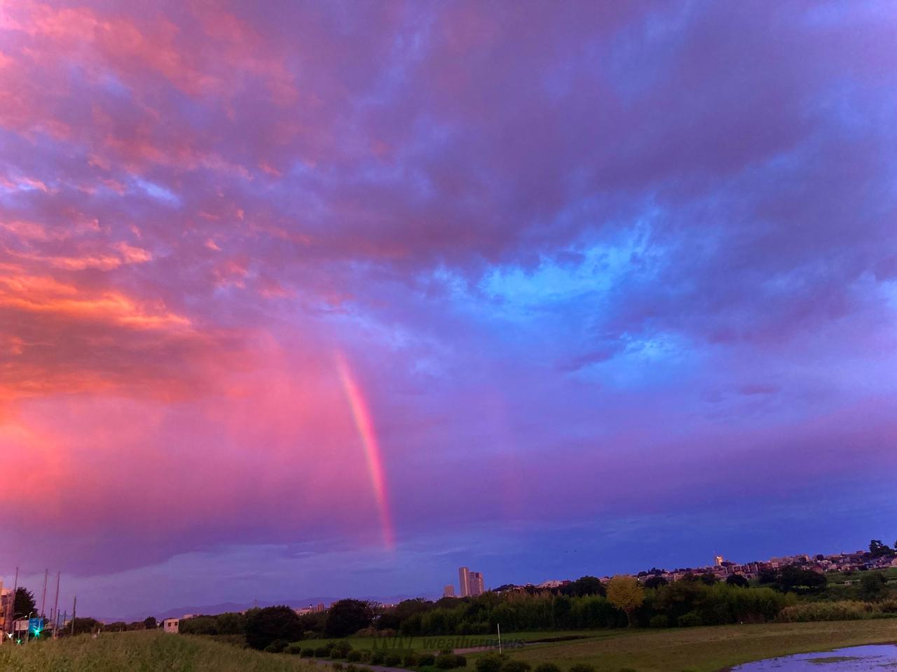 関東などで朝虹 注目の空の写真 ウェザーニュース