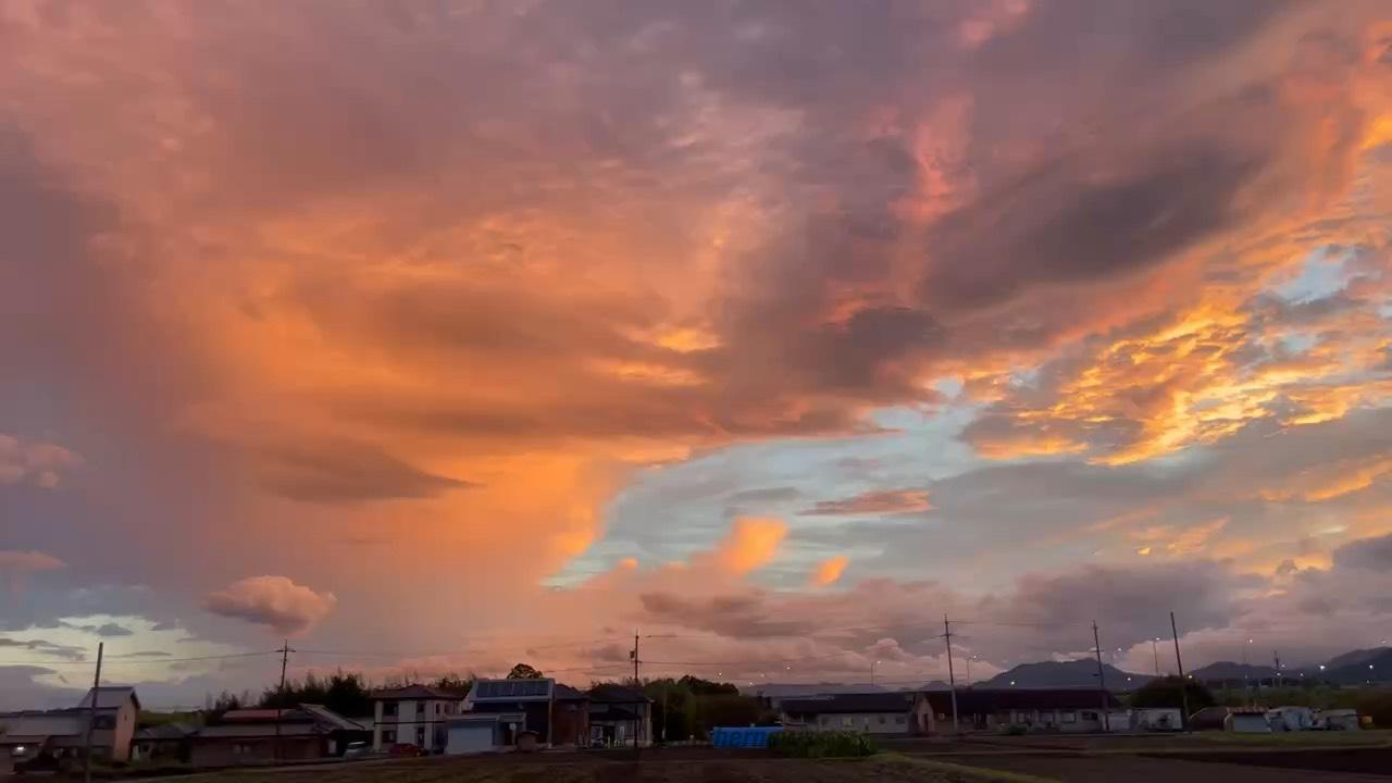 オレンジ夕焼け空 注目の空の写真 ウェザーニュース