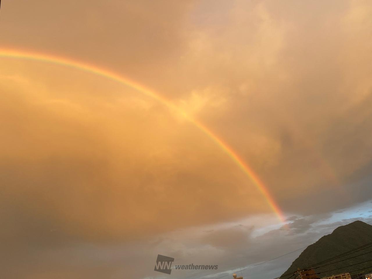 夕空に虹が出現 注目の空の写真 ウェザーニュース