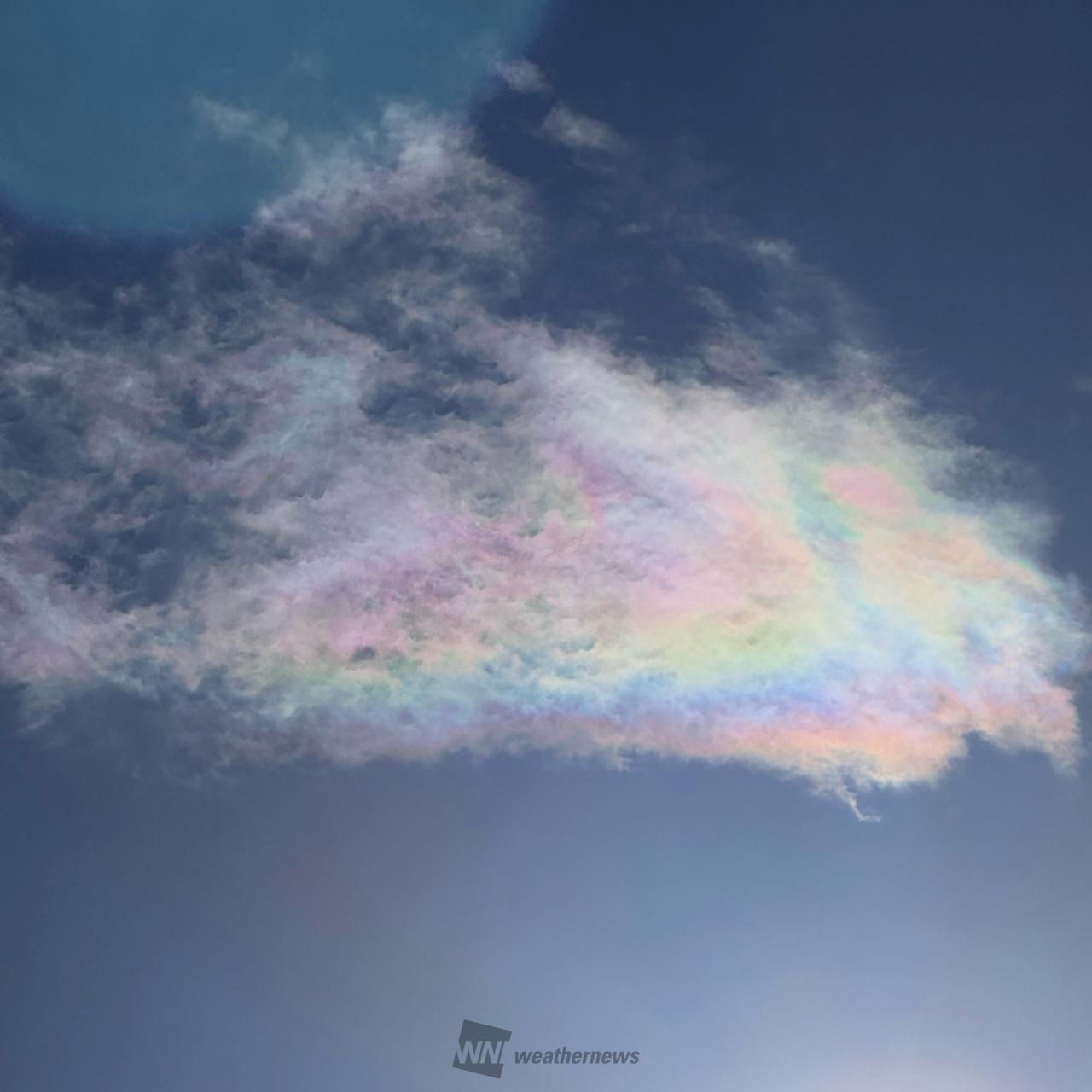 虹色の彩雲 注目の空の写真 ウェザーニュース