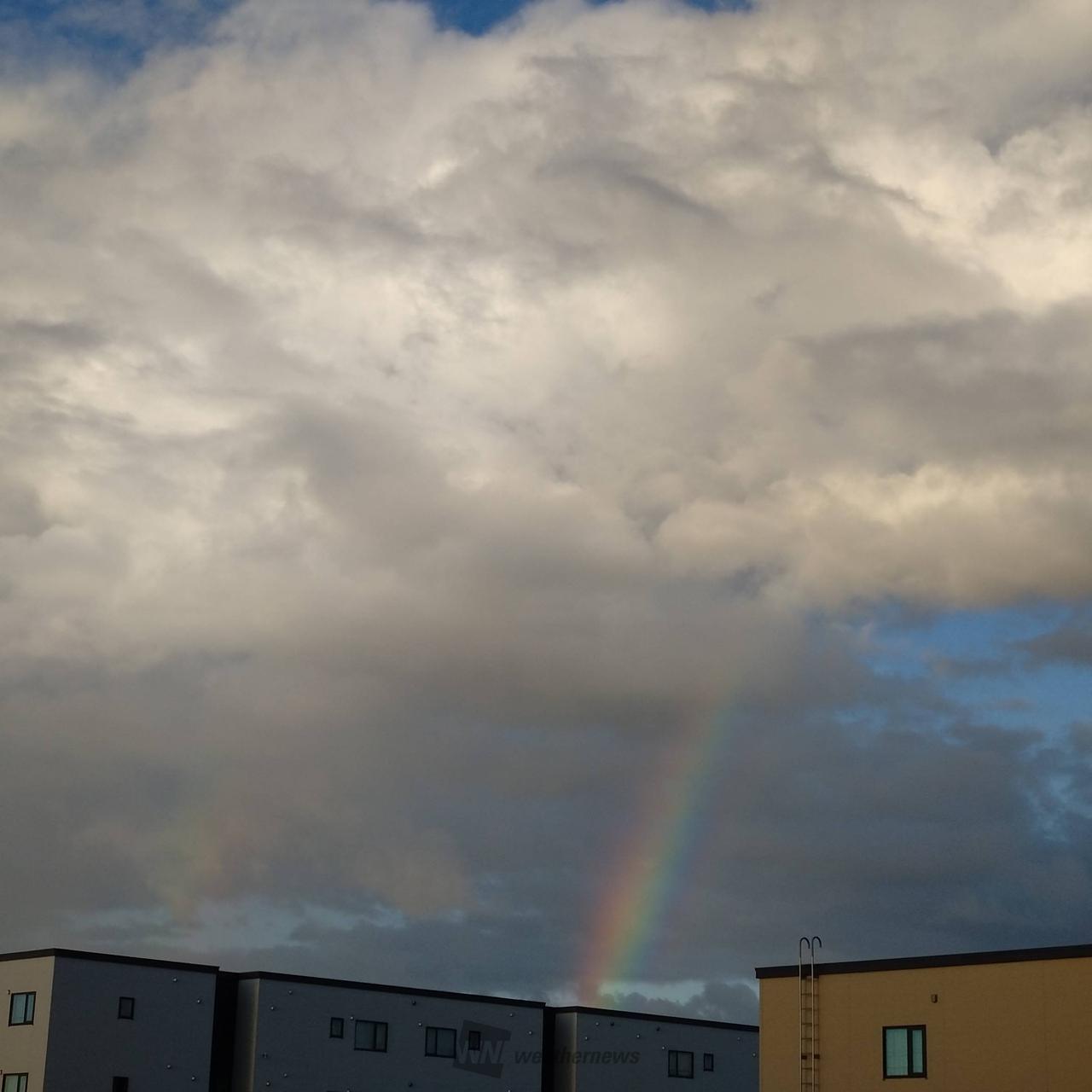 北海道で朝虹 注目の空の写真 ウェザーニュース