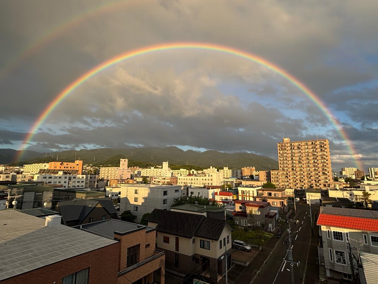 北海道で朝虹 注目の空の写真 ウェザーニュース