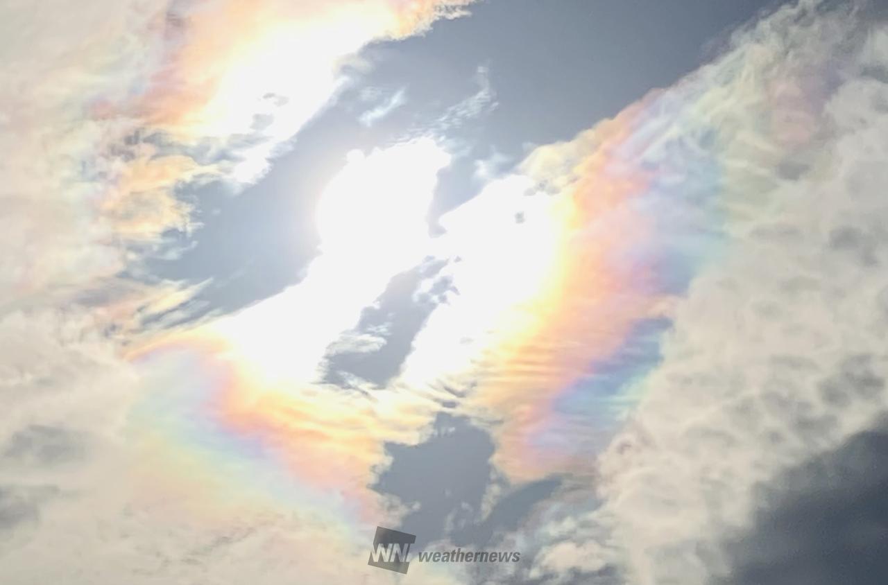 虹色の雲 注目の空の写真 ウェザーニュース