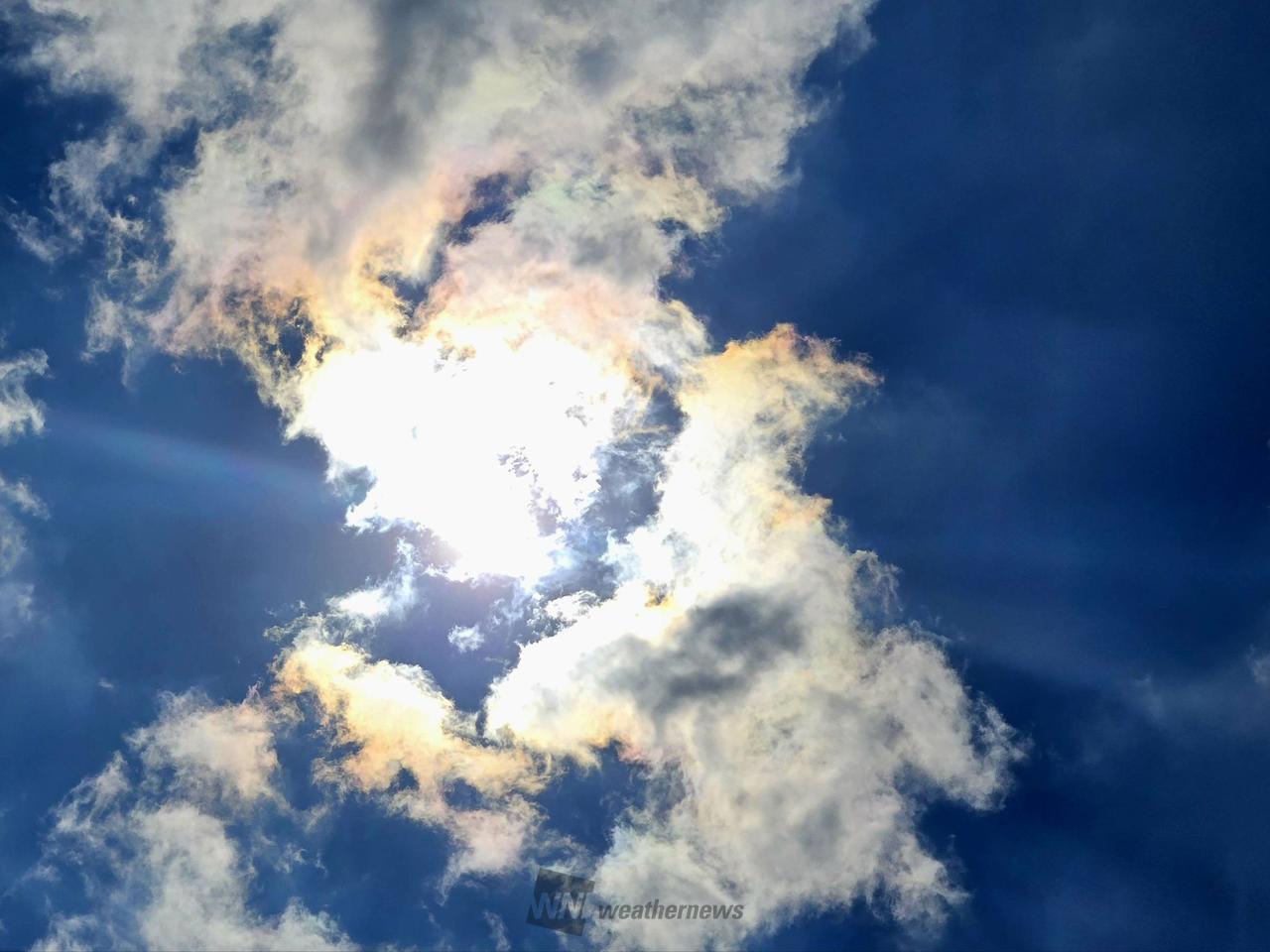 虹色の雲 注目の空の写真 ウェザーニュース